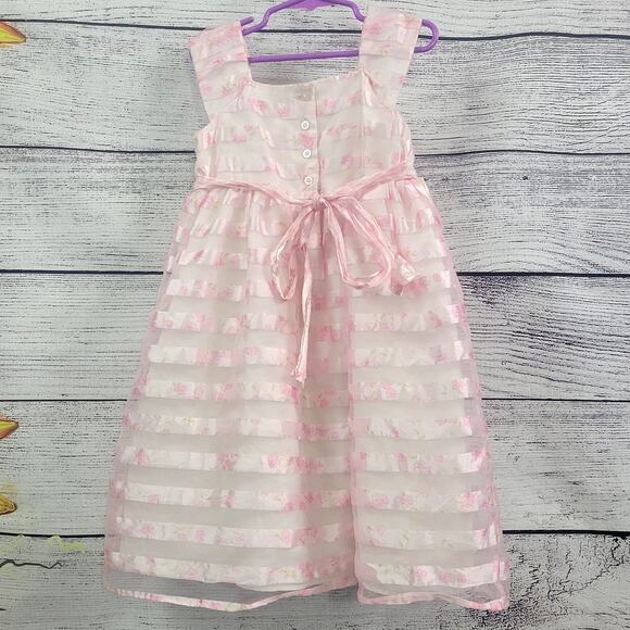 Perfectly Dressed Pink Dress with Sheer Overlay Size 4T - Picture 9 of 9